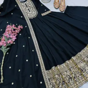 Roman Silk Anarkali Set – Design 2