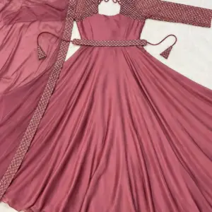 Rangoli Embroidery Anarkali Suit