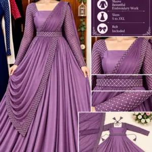 Rangoli Embroidery Anarkali Suit