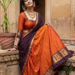 Kanchi Cotton Zari Woven Lehenga Set
