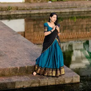 Kanchi Cotton Zari Woven Lehenga Set