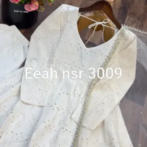 Cotton Schiffli Kurta Set with Dupatta