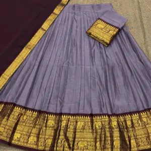 Kanchi Cotton Zari Woven Lehenga Set