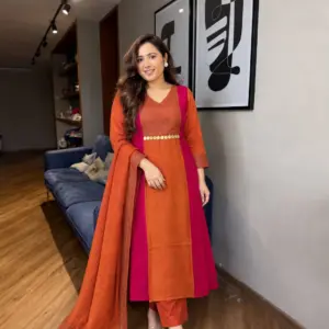 Mul Chanderi Silk Kurta Set