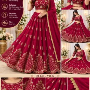 Georgette Embroidered Lehenga Choli Set