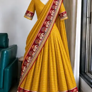 Viscose Zari Woven Lehenga Set