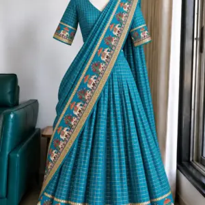 Viscose Zari Woven Lehenga Set