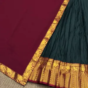 Kanchi Cotton Zari Woven Lehenga Set