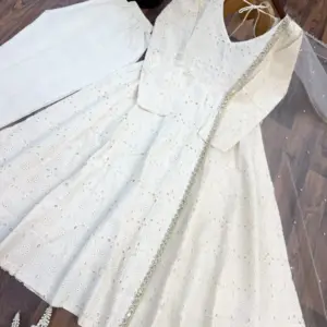 Cotton Schiffli Kurta Set with Dupatta
