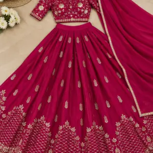 Georgette Embroidered Lehenga Choli Set