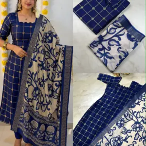 Kurti with Kalamkari Dupatta
