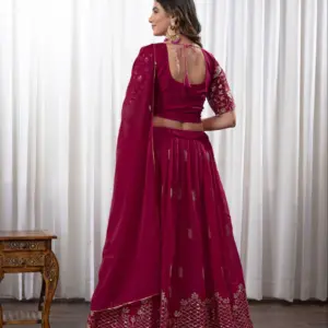 Georgette Embroidered Lehenga Choli Set