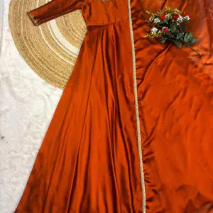 Rangoli Silk Anarkali Gown with Dupatta