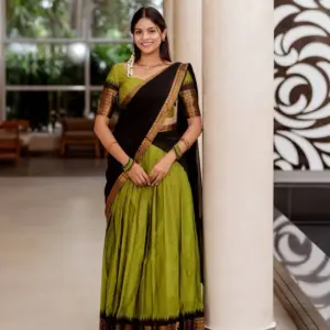 Kanchi Cotton Zari Woven Lehenga Set